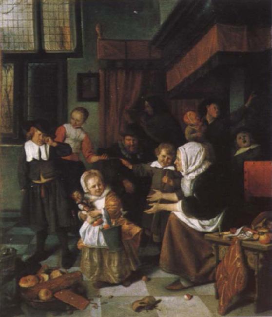Jan Steen Festival of the St. Nikolaus oil painting image